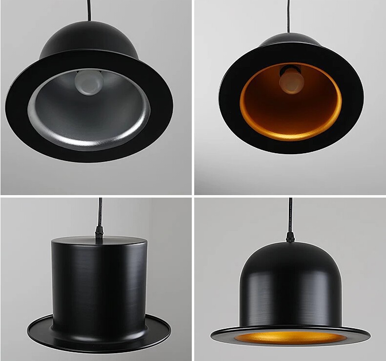 modern fashion aluminum hat pendant lights lamps for dining room coffee shop bar restaurant decoration, 220v ~240v, e27