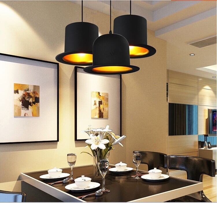 modern fashion aluminum hat pendant lights lamps for dining room coffee shop bar restaurant decoration, 220v ~240v, e27