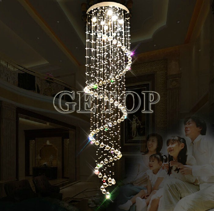 modern k9 crystal chandeliers luxury luster pendant lamp designer ceiling chandeliers ball spiral art luminaire decoration