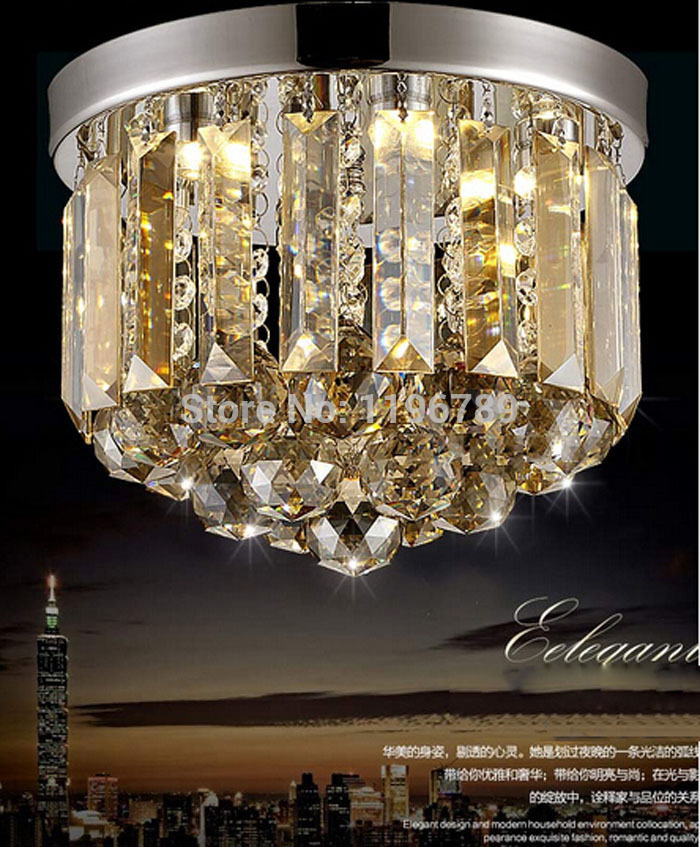 modern led crystal ceiling lamp european k9 crystal lamp porch living room balcony aisle lights foyer lighting