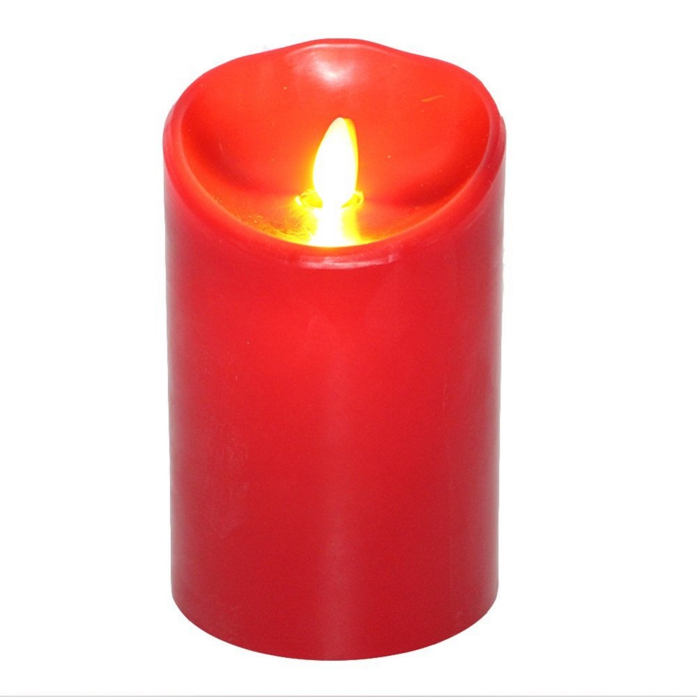 moving wick flame wax electric led candle light , battery powered realistic flickering for wedding christmas decoration