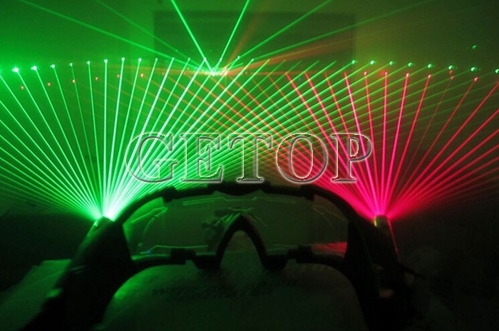 new arrival customized red+green laser glasses angle adjustable night club stage props party accessory flashing glasses