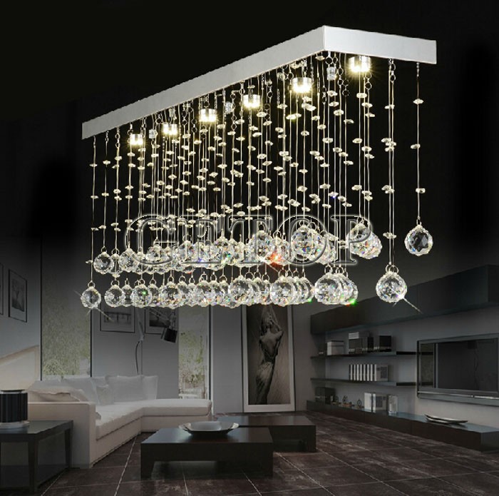 new modern k9 crystal chandeliers restaurant crystal corridor lamp rectangle aisle led lights lustres de cristal