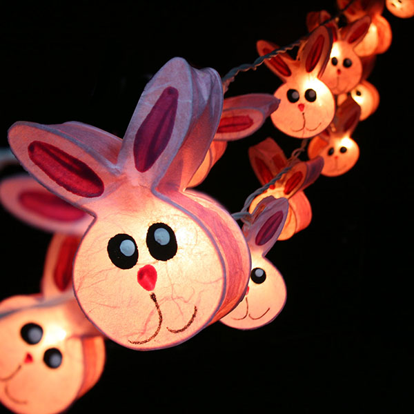 new rabbits lantern 3m string lights for girls birthday party halloween christmas kids bedroom decoration,110v/220v