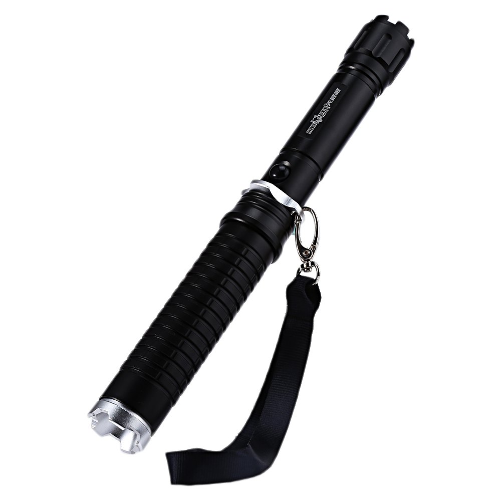 skywolfeye xt - 04 cree q5 aluminum alloy led telescopic flashlight torch for self defending