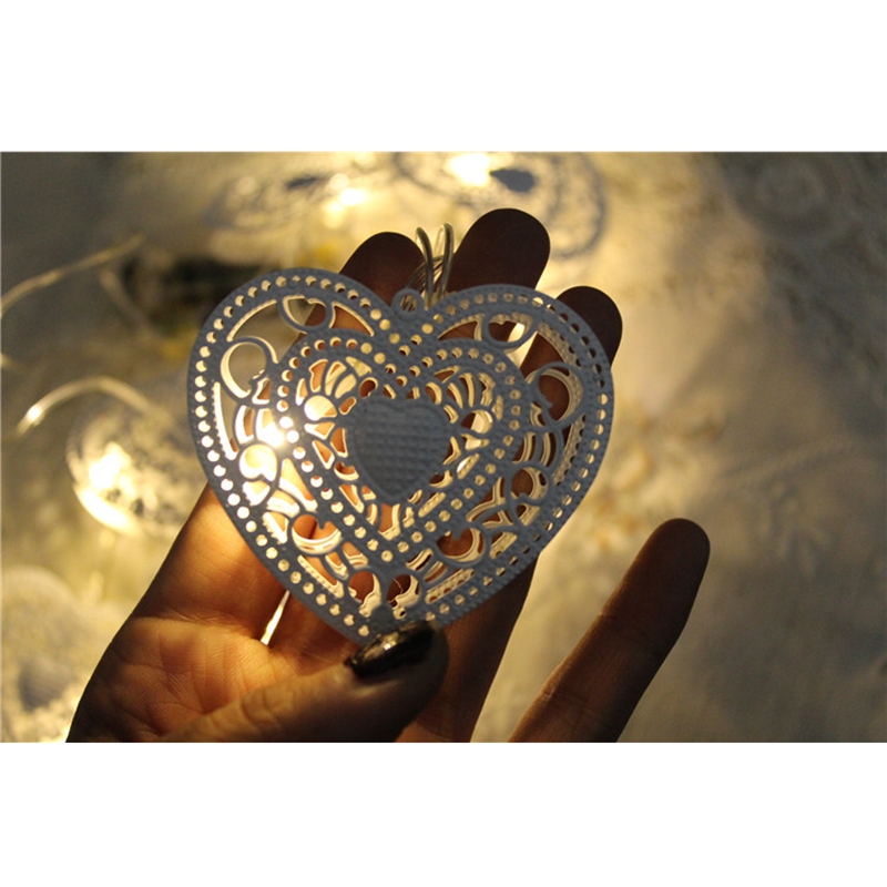 solar operated metal heart led string light fairy light for wedding party christmas xmas halloween festival garden decoration