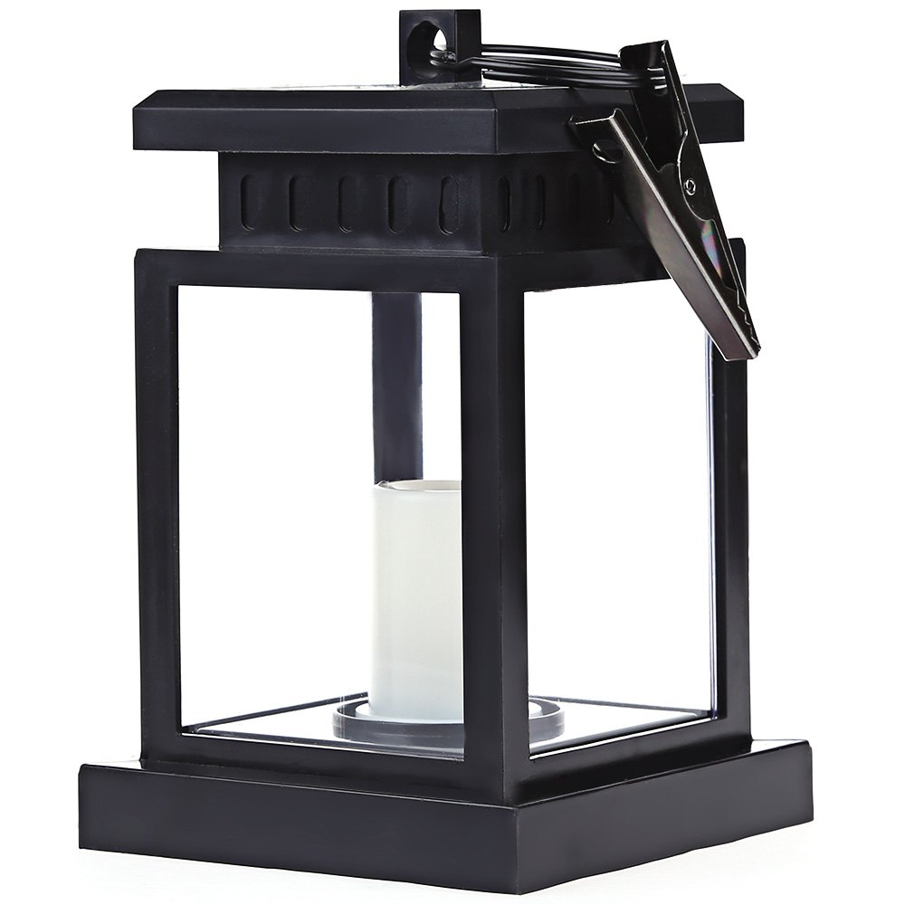 solar powered led outdoor candle lantern landscape umbrella hang lamp