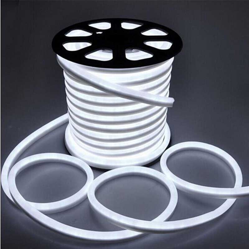 zx 30m/lot flexible led neon led strip bar festival party decorative rope lighting smd rgb led neon flex rope light for buliding