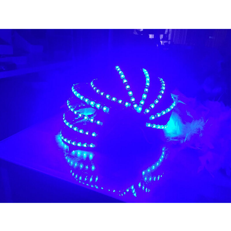 zx 7 color led luminous kryoman robot flashing bar ktv suits helmet event frozen party supplies happy birthday decoration