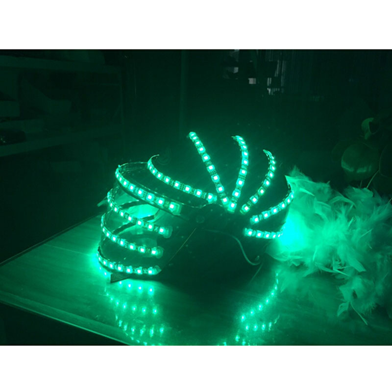 zx 7 color led luminous kryoman robot flashing bar ktv suits helmet event frozen party supplies happy birthday decoration