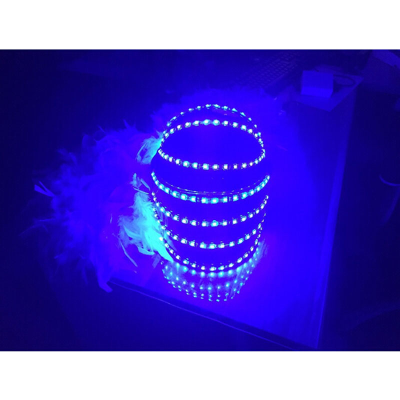 zx 7 color led luminous kryoman robot flashing bar ktv suits helmet event frozen party supplies happy birthday decoration