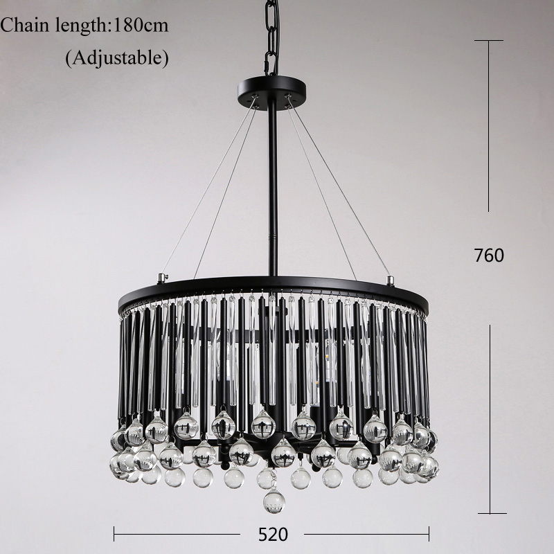 zx american retro crystal pendant lamp loft iron european restaurant light living room porch lamp waterdrop crystal led e14 lamp