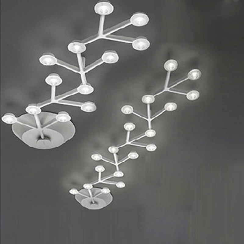 zx creative aluminum plum blossom stars led ceiling lamp microscler/circular art light with warm white livingroom bedroom light