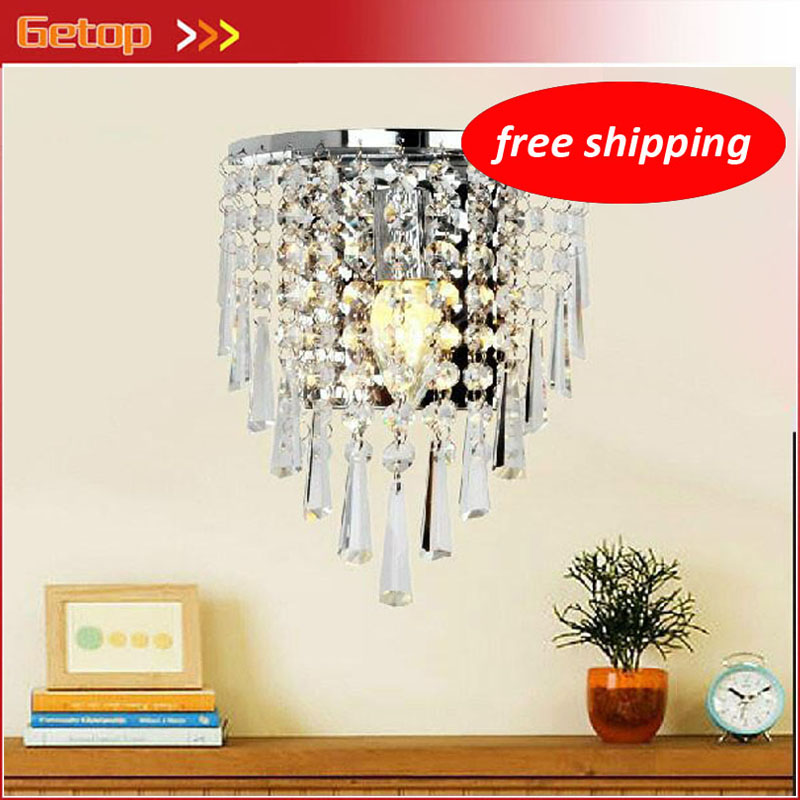 zx crystal led wall lamp modern simple e14 lights fixture bedside sitting room stairs corridor lustre bracket lamp