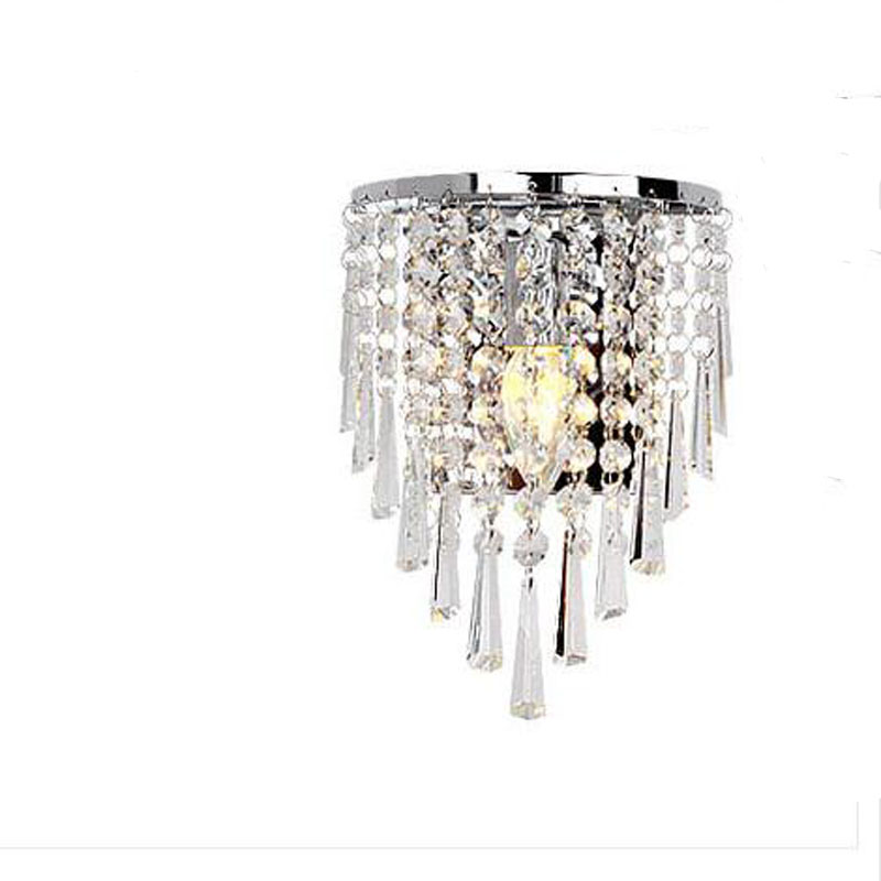 zx crystal led wall lamp modern simple e14 lights fixture bedside sitting room stairs corridor lustre bracket lamp