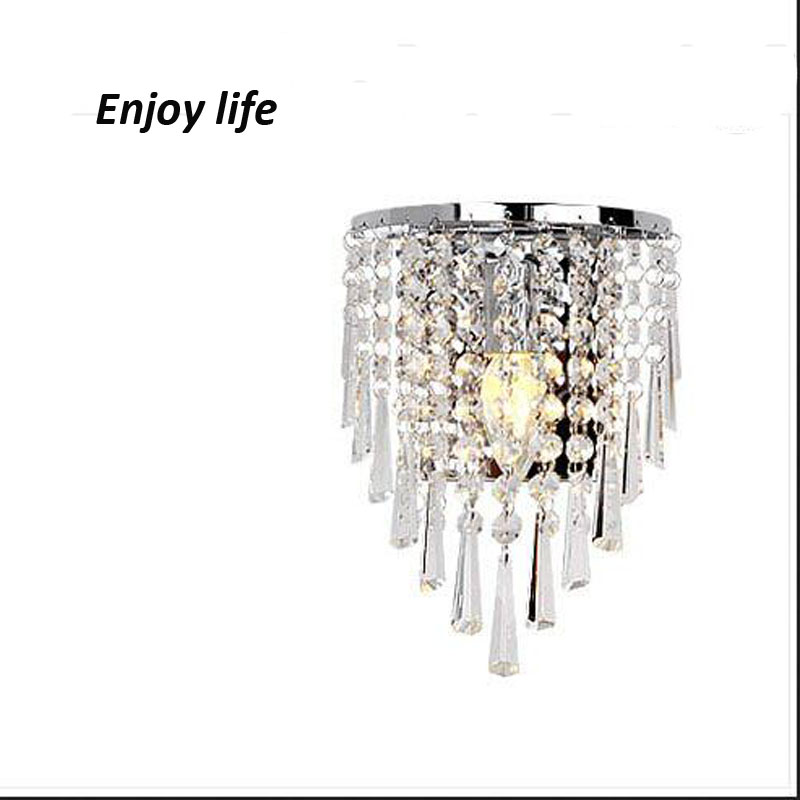 zx crystal led wall lamp modern simple e14 lights fixture bedside sitting room stairs corridor lustre bracket lamp