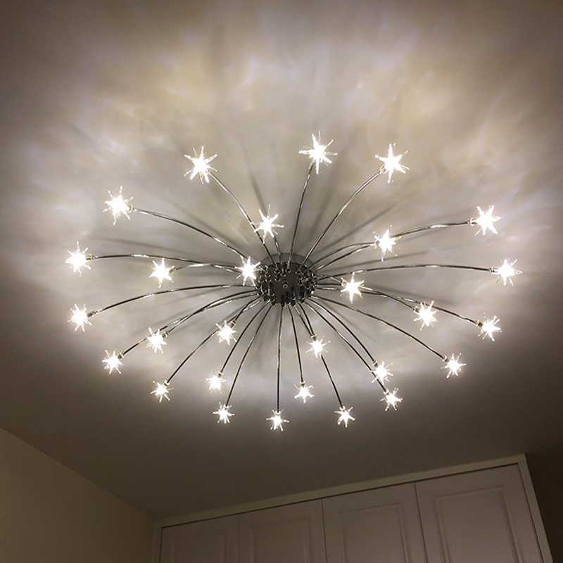 zx european living room crystal ceiling lamp luxury romantic led chip lighting contracted sweet bedroom star indoor chandelier