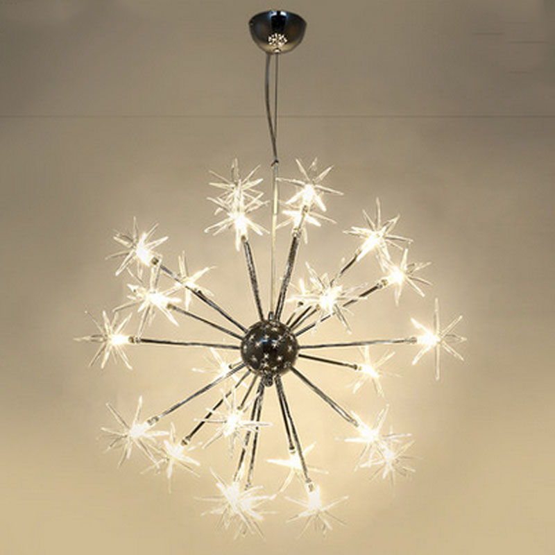 zx european living room crystal chandelier luxury romantic g4 led lighting contracted sweet bedroom star art indoor pendant lamp