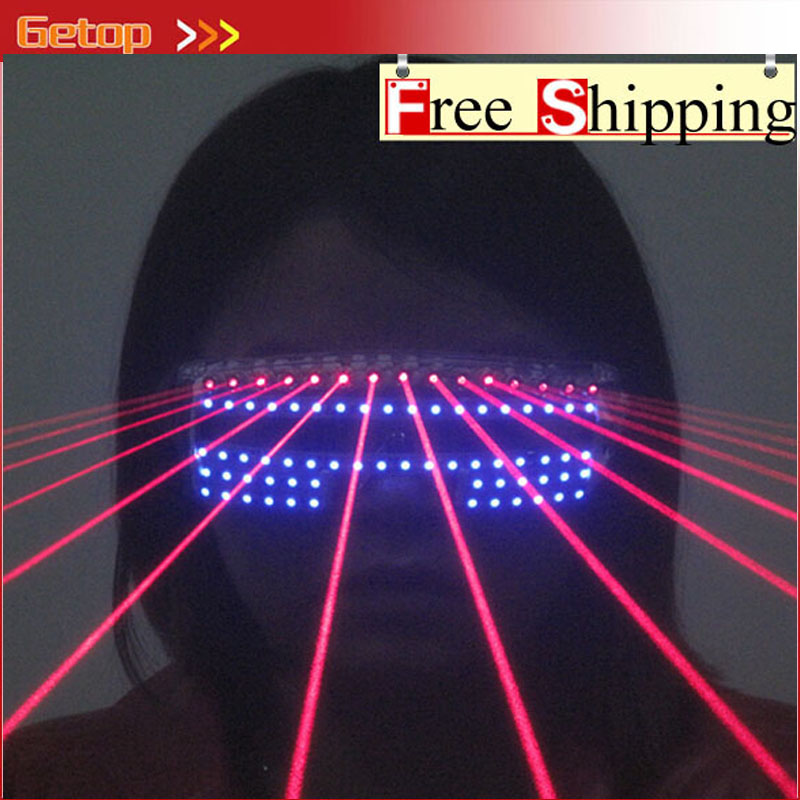 zx event party supplies 532nm 80mw red laser flashing glasses nightclub glasses dj laser show led glasses