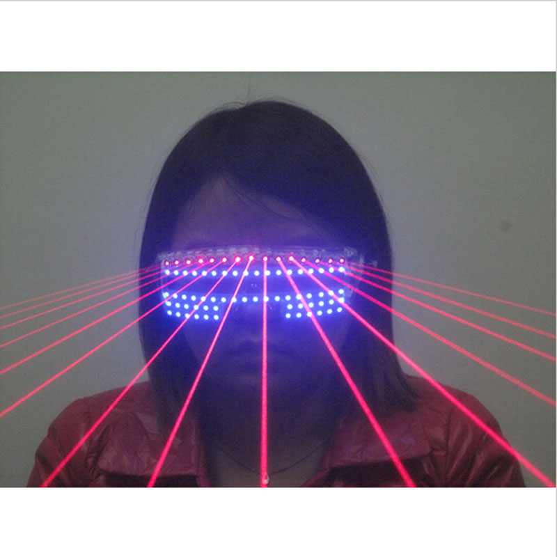 zx event party supplies 532nm 80mw red laser flashing glasses nightclub glasses dj laser show led glasses