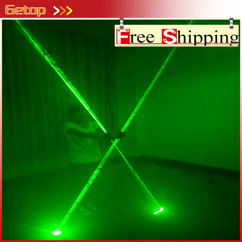 zx green color mini dual direction green laser sword for laser man show 532nm 200mw double-headed wide beam laser party supplies