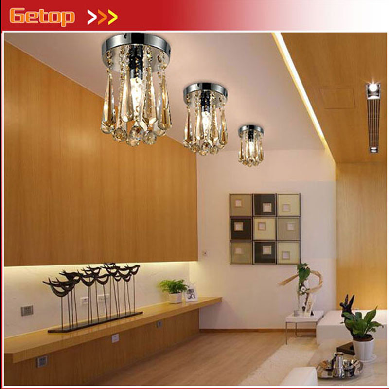 zx k9 crystal glass lustres ceiling lamp fixtures e14 *1led light balcony corridor bedroom livingroom restaurant led included