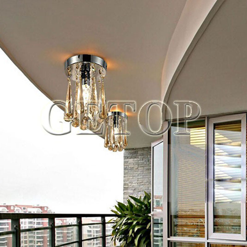 zx k9 crystal glass lustres ceiling lamp fixtures e14 *1led light balcony corridor bedroom livingroom restaurant led included