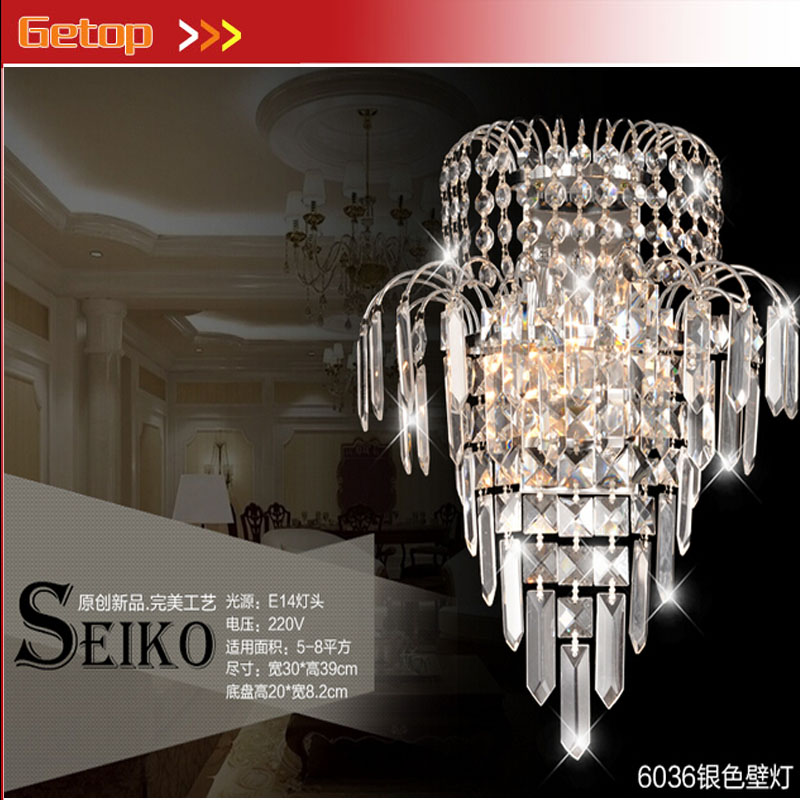 zx k9 crystal stainless steel e14 led wall lamp for bedside el bedroom staircase sitting room corridor lamp