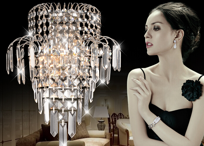 zx k9 crystal stainless steel e14 led wall lamp for bedside el bedroom staircase sitting room corridor lamp