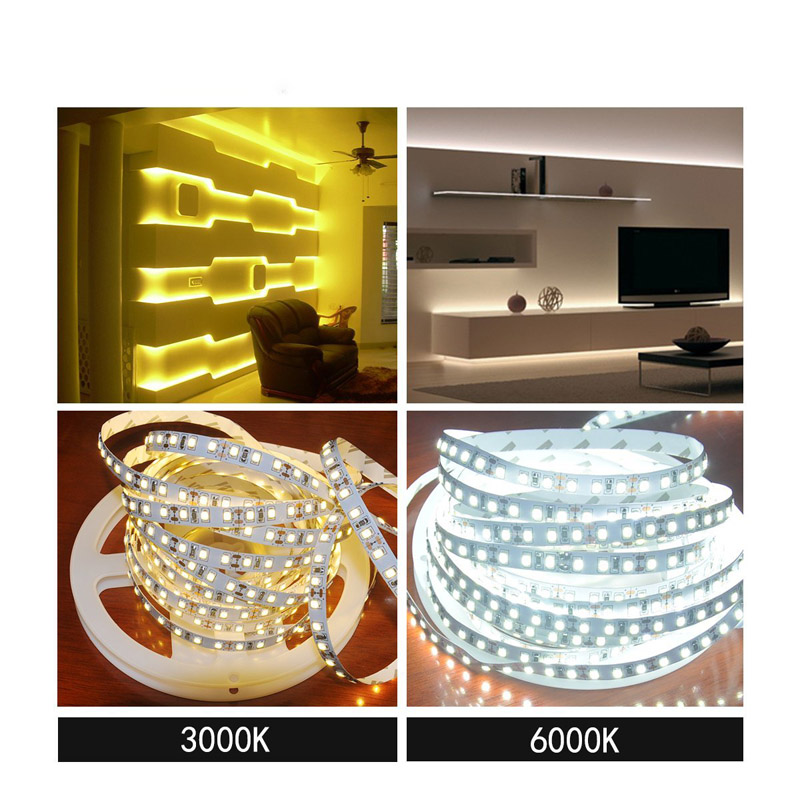 zx led strip smd 2835 non-waterproof ip20 led strip 204 leds/m flexible led lighting strip 24v/18.5w high brightness led tape