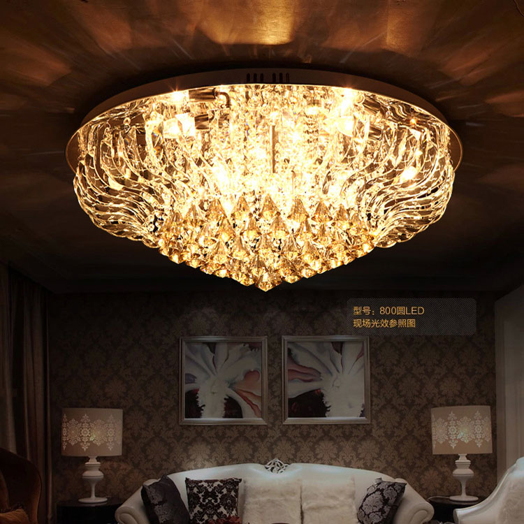 zx luxury k9 crystal large ceiling lamp modern led e14 lighting minimalist circular living room hall chandeliers with led bulbs