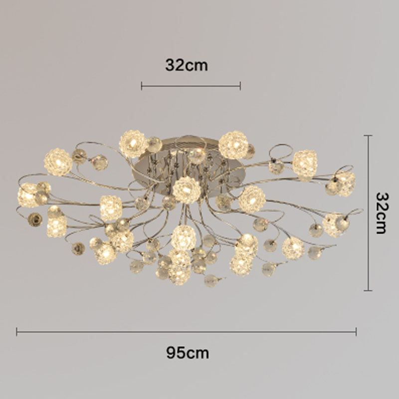 zx luxury romantic crystal ceiling lamp european led remote control g4 lighting bedroom restaurant living room flower chandelier