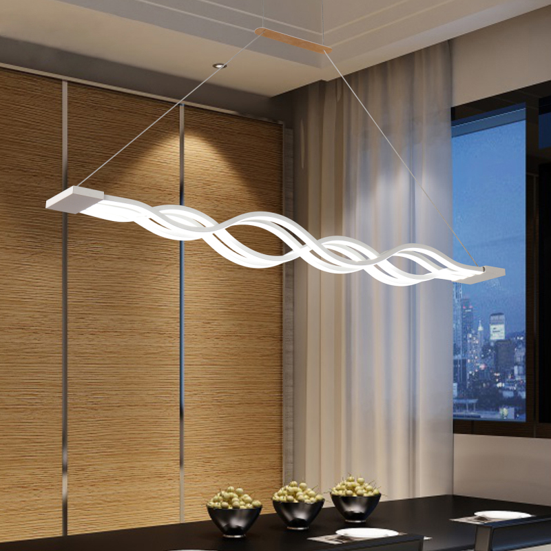 zx modern acryl dining room pendant lamp creative art led bar living room lighting contracted stepless adjusted indoor lamp