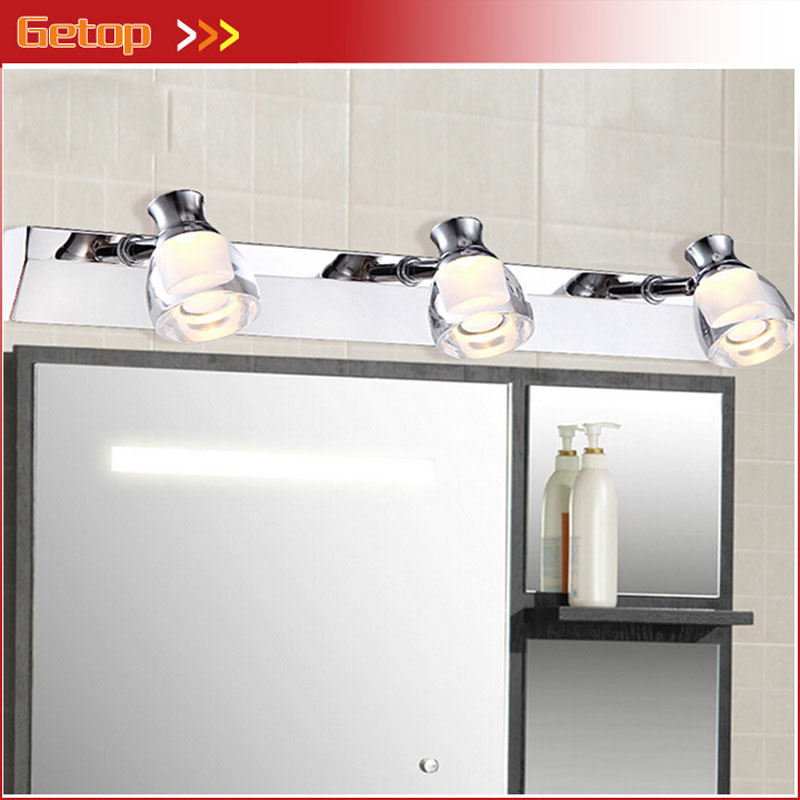 zx modern acryl led chip mirror wall lamp waterproof anti-fog cabinet rotatable light cabinet toilet dressing room make-up lamp