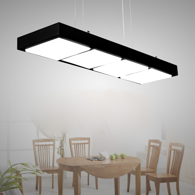 zx modern acryl office pendant lamp simple rectangle led lighting fixture for restaurant practical engineering indoor lamp