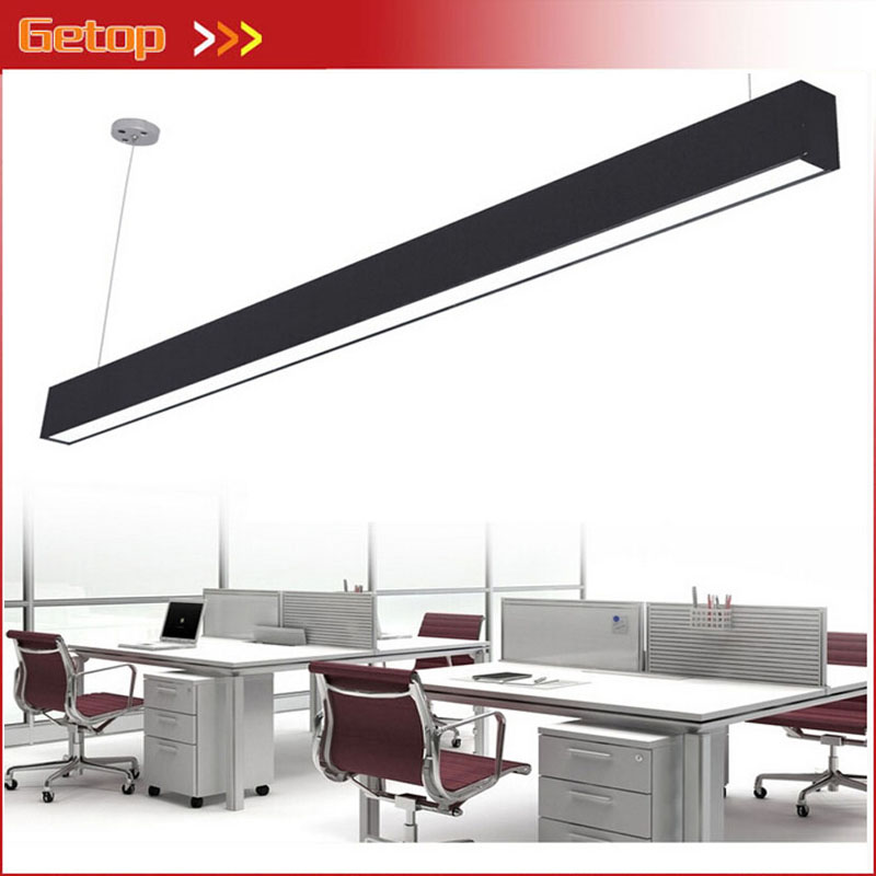 zx modern aluminum led chip pendant lamp engineering hanging wire strip light fixture for office conference room study lamp