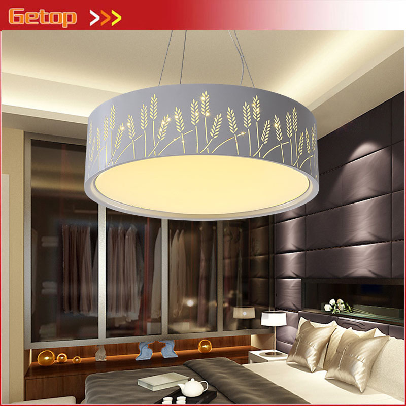 zx modern contracted led acryl pendant lamp circular sitting room lights el bedroom lamp stepless adjusted eyeshield lamp