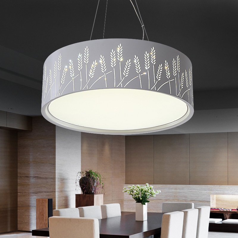 zx modern contracted led acryl pendant lamp circular sitting room lights el bedroom lamp stepless adjusted eyeshield lamp