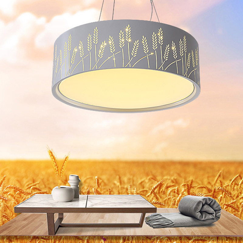 zx modern contracted led acryl pendant lamp circular sitting room lights el bedroom lamp stepless adjusted eyeshield lamp