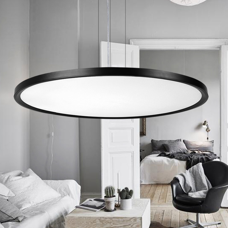 zx modern creative acryl pendant lamp fashion led chip circular ultra-thin droplight simple office living room study indoor lamp