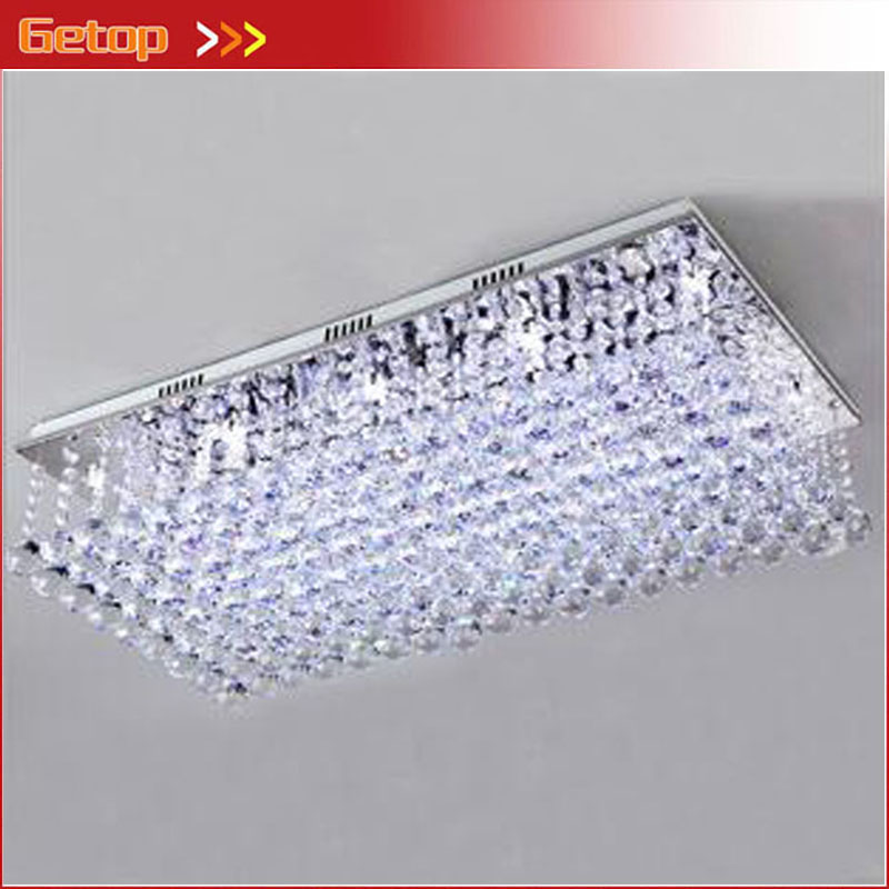 zx modern crystal led ceiling lamp rectangle contracted segmented chandelier bedroom living room indoor lighting