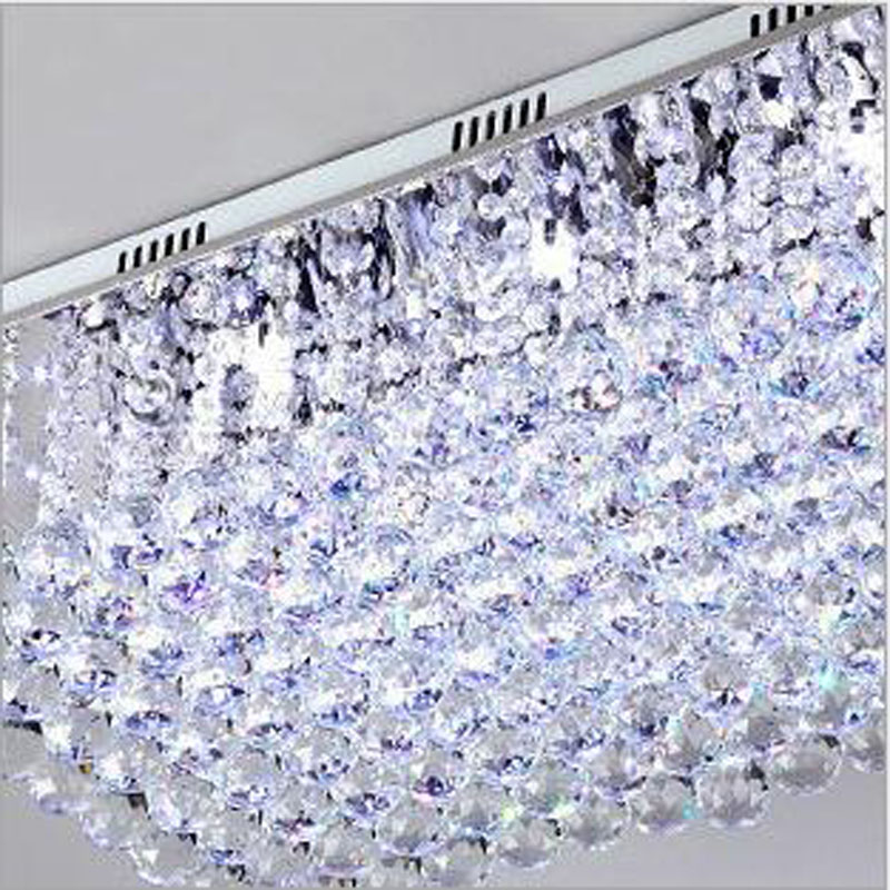 zx modern crystal led ceiling lamp rectangle contracted segmented chandelier bedroom living room indoor lighting