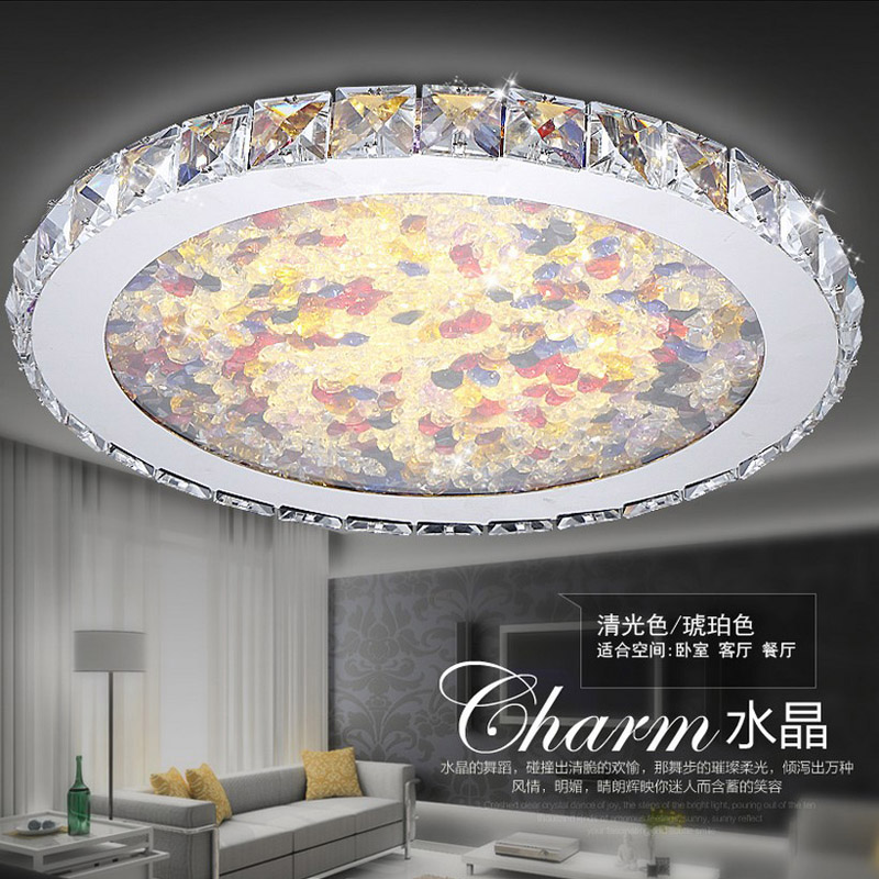 zx modern crystal led ceiling lamp simple circular lustre living room lighting luxury creative bedroom restaurant indoor lamp