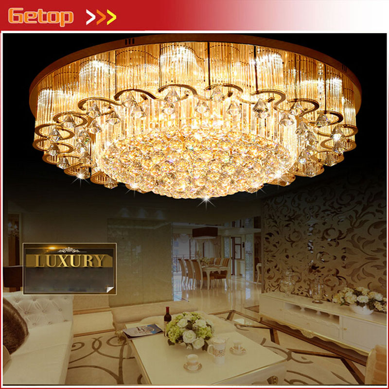 zx modern crystal rain led art deco ceiling lamp s gold luxury lustre round e14 light fixture for hall sittingroom bedroom lamp