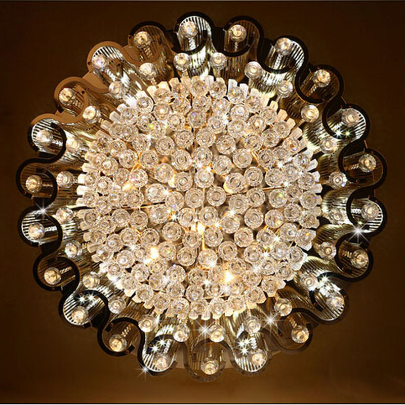 zx modern crystal rain led art deco ceiling lamp s gold luxury lustre round e14 light fixture for hall sittingroom bedroom lamp