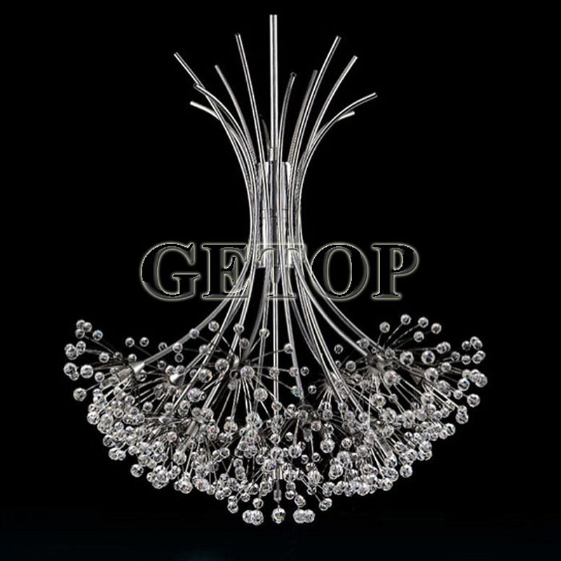 zx modern k9 crystal chandelier g4 led dandelion h80cm lights lustre sitting room indoor decorative ceiling lamp tree lampshade