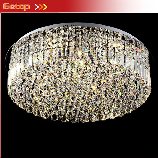 zx modern k9 crystal led ceiling lamp luxury simple circular led chip indoor light sitting room restaurant bedroom lamp fixture