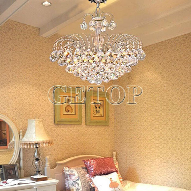 zx modern k9 crystal led chandelier lustre european sitting room lighting luxury round creative bedroom restaurant lamp