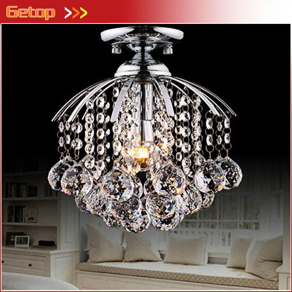 zx modern k9 crystal wire drawing hanging e14 led chandelier for corridor restaurant diameter28xheight28cm