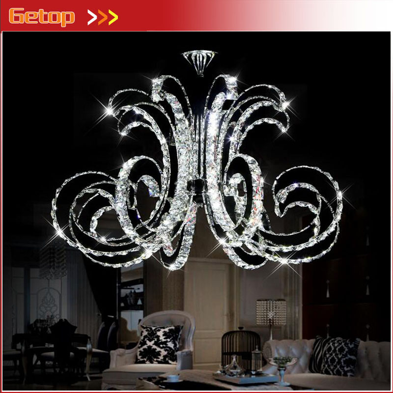 zx modern led crystal ceiling lamp luxury art lustre led chip lamp fixture for el restaurant sittingroom crystal droplight